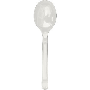 P4405W White Soup Spoons  Medium Heavy Weight 