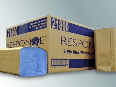 21800/BWK6191 Blue Windshield 
2-Ply Towels (10.25&quot; x 9.25&quot;) 
- 2016