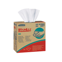 34790 Wypall X60 White Wipers
4-ply (9.1&quot;x16.8&quot;) - 1260
(10/126)
