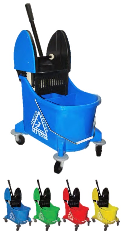 T01014MWH Blue 35 Qt. Dual
Cavity Mop Bucket and Wringer
System - 1