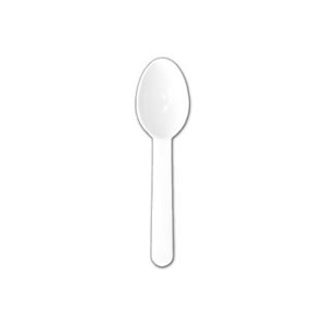 P2103W White Polypropylene Ice Cream Tasting Spoons -