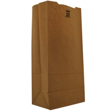 25# Natural 8.25&quot; x 5.25&quot; 18&quot; Extra Heavy Duty Grocery Bags