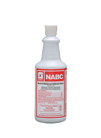 711603 NABC Non-Acid
Disinfectant Bathroom Cleaner
- 12(12/1 Quart)