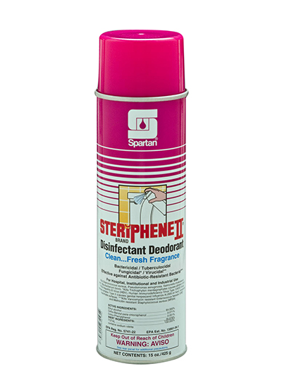 608100 Steriphene II Fresh
Scent Aerosol Disinfectant
Spray - 12(12/20oz.)