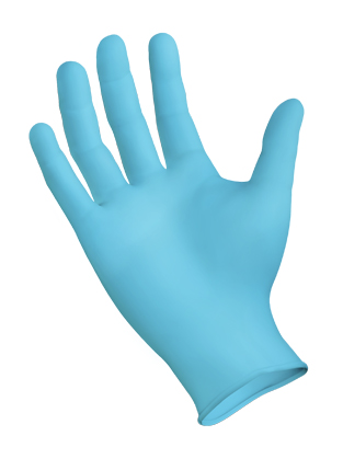 NF002 Medium Blue PF Nitrile  Gloves -1000 (10/100)